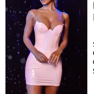 ✨Clear Strap Vinyl Bodycon Mini Dress✨